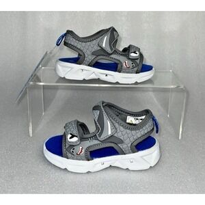 Carter's Tanis Shark Light Up Sandals Adjustable Straps Toddler Boys Size 6M NEW